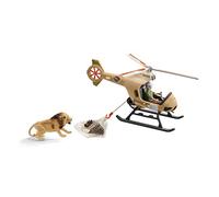 Schleich Wild Life | Hélicoptère pour Sauvetage d’Animaux 42476 | 16 pièces | Coffret de jeu à partir de 3 ans | coffret avec figurines, nombreuses fonctions et accessoires