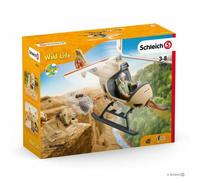 Schleich Wild Life Hélicoptère pour sauvetage d’animaux 42476 avec lion
