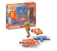 Schleich Wild Life | Set découverte : Les Animaux Marins 42742 | 4 pièces | Coffret de jeu océan avec hippocampe, crabe, étoile de mer et poisson-clown | figurines d’animaux à collectionner dès 3 ans