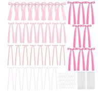 Schleife Wanddekoration 40 Stück | Vorgebundener Fotohintergrund Mit 40 Ste | Schleifen-Partydekorationen - Mit 100 Klebepunkten Für Frauen, Mädchen, Zuhause, Kinderzimmer, Schlafzimmer, Hochzeit, Geburt