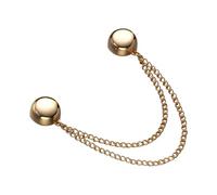 Schleppennadel Funktionale Kleidungsclips Hochleistungs-Hijab-Magnete mit langer Kette Zweckknöpfe Pinless-Brosche Kleidung Hijab-Pins für Frauen GüRtelschnalle Damen (Gold, 11CM)