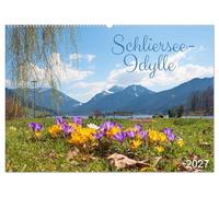Schliersee-Idylle (Wandkalender 2027 DIN A2 quer), CALVENDO Monatskalender: Idyllische Landschafts-Impressionen rund um den Schliersee
