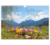 Schliersee-Idylle (Wandkalender 2027 DIN A4 quer), CALVENDO Monatskalender: Idyllische Landschafts-Impressionen rund um den Schliersee