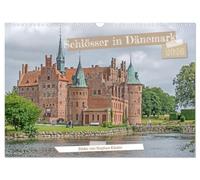 Schlösser in Dänemark (Wandkalender 2026 DIN A3 quer), CALVENDO Monatskalender: Unterwegs in Dänemarks Geschichte