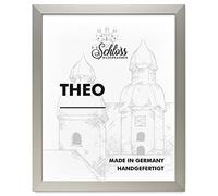 Schloss Bilderrahmen Cadre Photo Mosel, MDF, Décor en Aluminium brossé, 50 x 65 cm Kunstglas 1mm klar