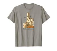 Schloss Lichtenstein, Allemagne, Dessin à la Main T-Shirt