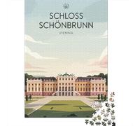 Schloss Schönbrunn Vienna De Fin D'année Puzzle en Bois, 1000 pièces | Pour les w nds tranquilles : Puzzle 1000 pièces pour adultes ; quand un loisir concentré aide à décrocher.