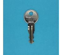 SCHLUESSELBUDE.DE SB Clé de rechange pour solutions de transport et coffres de toit Thule. Numéro de clé Thule N188, argentée, acier, Open-on, assemblage de clé, 1 pièce