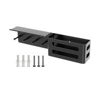 Schlüsselhalter Wand - Mit Ablagebrett Vier Haken, Modernes Wohnaccessoire Design, Stabile Metall Konstruktion, Platzsparende Aufbewahrungslösung | Ordentliche Organisation Für Flur Eingang Büro