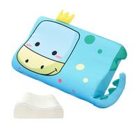 Schlummerkids Calmly Coussin ergonomique pour | Coussin confortable et respirant | Oreiller de voyage et en coton | Design relaxant pour sommeil réparateur | Motif animal
