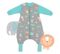 schlummersack Slumbersac Gigoteuse à Pieds bébé 4 Saisonsen Oeko-Tex 2.5 Tog à Manches Longues Amovibles | Gigoteuse avec Ouvertures aux Jambes et Couvre-Pieds antidérapants pour bébé