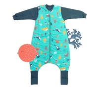 schlummersack Slumbersac Gigoteuse à Pieds bébé 4 Saisonsen Oeko-Tex 2.5 Tog à Manches Longues Amovibles | Gigoteuse avec Ouvertures aux Jambes et Couvre-Pieds antidérapants pour bébé