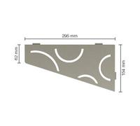 Schluter étagère courbe 15,4x29,5cm ivoire ses3d6tsi