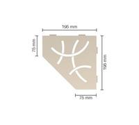 Schluter étagère courbe 19,5x19,5cm acier inoxydable brossé ses2d6eb