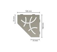 Schluter étagère courbe 19,5x19,5cm gris pierre ses2d6tssg