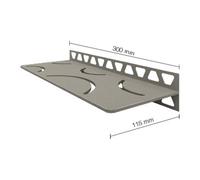 Schluter étagère courbe 30,x11,5cm anthracite foncé sws1d6tsda