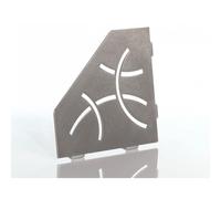 Tablette murale de douche Shelf- ES 2 CURVE - Coloris: inox brossé -- En acier inoxydable - 195 x 195 mm