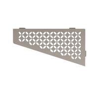 Schluter Étagère d'angle quadrilatérale, motif floral, finition gris pierre