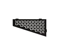 Schluter Étagère d'angle quadrilatérale, motif floral, finition noire mate