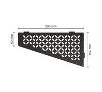 Schluter étagère florale 15,4x29,5cm anthracite foncé ses3d5tsda