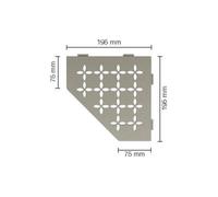 Schluter étagère florale 19,5x19,5cm gris pierre ses2d5tssg