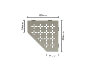 Schluter étagère florale 19,5x19,5cm gris pierre ses2d5tssg