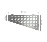 Schluter Shelf-e-s3 tablette Floral 15.4x29.5cm inox brossé ses3d5eb