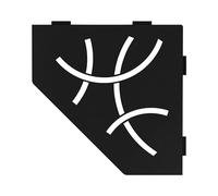 Schluter Systems Tablette Murale Shelf-E-S2 Curve Noir Graphite Mat