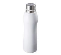 Schmalz® Gibraltar 52456 Gourde en acier inoxydable avec gravure, passe au lave-vaisselle, anti-fuite, 860 ml, pour sport, loisirs, randonnée, école, camping, blanc, sans gravure