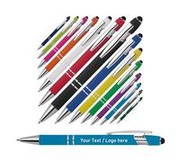 Schmalz® Lot de 10 stylos à bille en aluminium avec gravure Eddy - Personnalisés dans un large choix de couleurs - Cadeaux personnalisés avec texte et logo au choix (10)