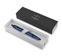 Schmalz Parker IM Stylo à bille monochrome avec gravure | de qualité supérieure Coffret cadeau Encre bleue personnalisé Nom Gravé Kuli Anniversaire Idée (Bleu), 1 Stück (1er Pack), (2172966)