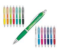 Schmalz Personnalisable Plastique Stylo à Bille Avec UV Pression Publicité/Logo/Texte/Message/Remise des Diplômes/Foire Bleu Encre (100)