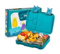schmatzfatz Lunch Box Enfant, Boite Repas Compartiment, Boite à Lunch Bento Colorée, Boite a Gouter Enfant Sans BPA, Boite Dejeuners Etanche et Lavable au Lave-vaisselle, Boite Dejeuner et Tartine