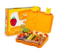 schmatzfatz Boîte à repas Junior - Boîte à bento avec séparateurs amovibles pour 4 ou 6 compartiments, étanche, sans BPA et lavable au lave-vaisselle