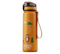 schmatzfatz Gourde Enfant 500ml - Anti Fuite, Sans BPA, Design Coloré, Fermeture 1 Clic, Compatible Boissons Gazeuses, Facile à Nettoyer, Avec Infuseur de Fruits, Forêt orange