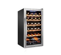 SCHMÉCKÉ Refroidisseur de vin 24 bouteilles verrouillable grande cave indépendante pour vin rouge, blanc, champagne ou mousseux - Réfrigérateur numérique de contrôle de température 41f-64f - Acier
