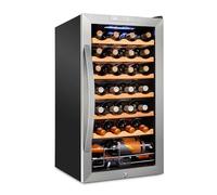 SCHMÉCKÉ Refroidisseur de vin avec 28 bouteilles avec cadenas, grande cave non encastrée pour vin rouge, blanc, champagne ou mousseux, réfrigérateur numérique avec contrôle de température 41f-64f