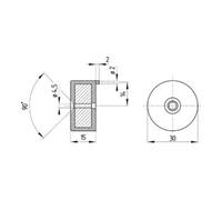 schmersal schmersal Aimant BPS 300 Ø 30 mm Quantité:1