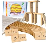 SCHMETTERLINE® Domino de mathématiques 1 x 1 pour apprendre en s'amusant, jeu de calcul amusant à partir de 7 ans (2e et 3e classe) Jeu de mathématiques Mathemino (petite table de multiplication)