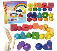 SCHMETTERLINE, Jeu à Enfiler en Bois, Montessori, Jouet de Motricité pour Enfiler des Perles, pour Enfants à Partir de 3 Ans
