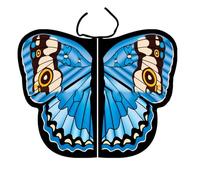 Schmetterling Kostüm Damen, 3PC Schmetterlingsflügel Erwachsene Frauen mit Maske, Bunter Schmetterling Umhang Schal Flügel Nymphe Pixie Kostüm für Halloween Party Weihnachten Cosplay Karneval