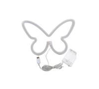Schmetterling LED Neonlicht Schmetterling Neonlichter Leuchtschilder USB/batterie LED néon Wanddekoration Leuchtreklame für Geburtstag Hochzeit Party Weihnachtsdeko VyL527 (taille unique)