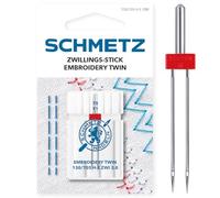 SCHMETZ | 1 Aiguille pour machine à coudre | Double à Broder | 130/705 H-E ZWI 3.0 | Grosseur 3.0/75