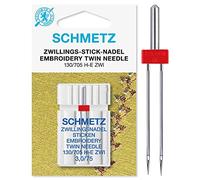 SCHMETZ | 1 Aiguille pour machine à coudre | Double à Broder | 130/705 H-E ZWI 3.0 | Grosseur 3.0/75