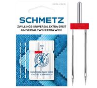 SCHMETZ | 1 Aiguille pour machine à coudre | Double Universal avec écartement très large | 130/705 H ZWI BR 6.0 | Grosseur 6.0/100