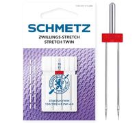 SCHMETZ Aiguilles pour machines à coudre | 1 Aiguille Jumelles Stretch 4,0/75 | 130/705 H-S ZWI NE 4,0 | convient à toutes les machines à coudre familiales courantes disposant d’une fonction Zigzag