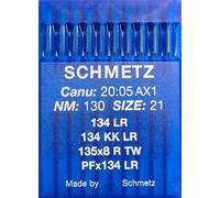 Schmetz 10 aiguilles à tête ronde pour machine à coudre avec système à aiguilles 134 KK LR (industriel) (130)