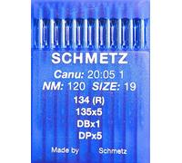 SCHMETZ Lot de 10 aiguilles rondes pour machine à coudre System 134 (R) Industrie St. 120