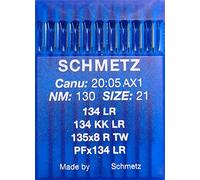 SCHMETZ 10 aiguilles pour machine à coudre pour cuir (talon rond) Système 134 KK LR (industrie) NM 130 Taille 21