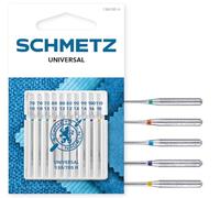 SCHMETZ Aiguilles pour machines à coudre | 10 Aiguilles Universal | 130/705 H | Grosseur d'aiguille 3x 70/10, 3x 80/12, 2x 90/14, 1x 100/16 et 1x 110/18 | utilisable sur toutes les machines à coudre